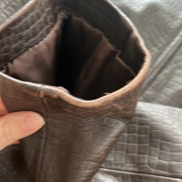 Y2K ALL LEATHER BROWN EXPRESS JACKET - Picture 6 of 10